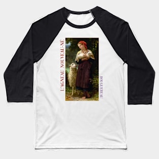 The Newborn Lamb by Bouguereau Baseball T-Shirt